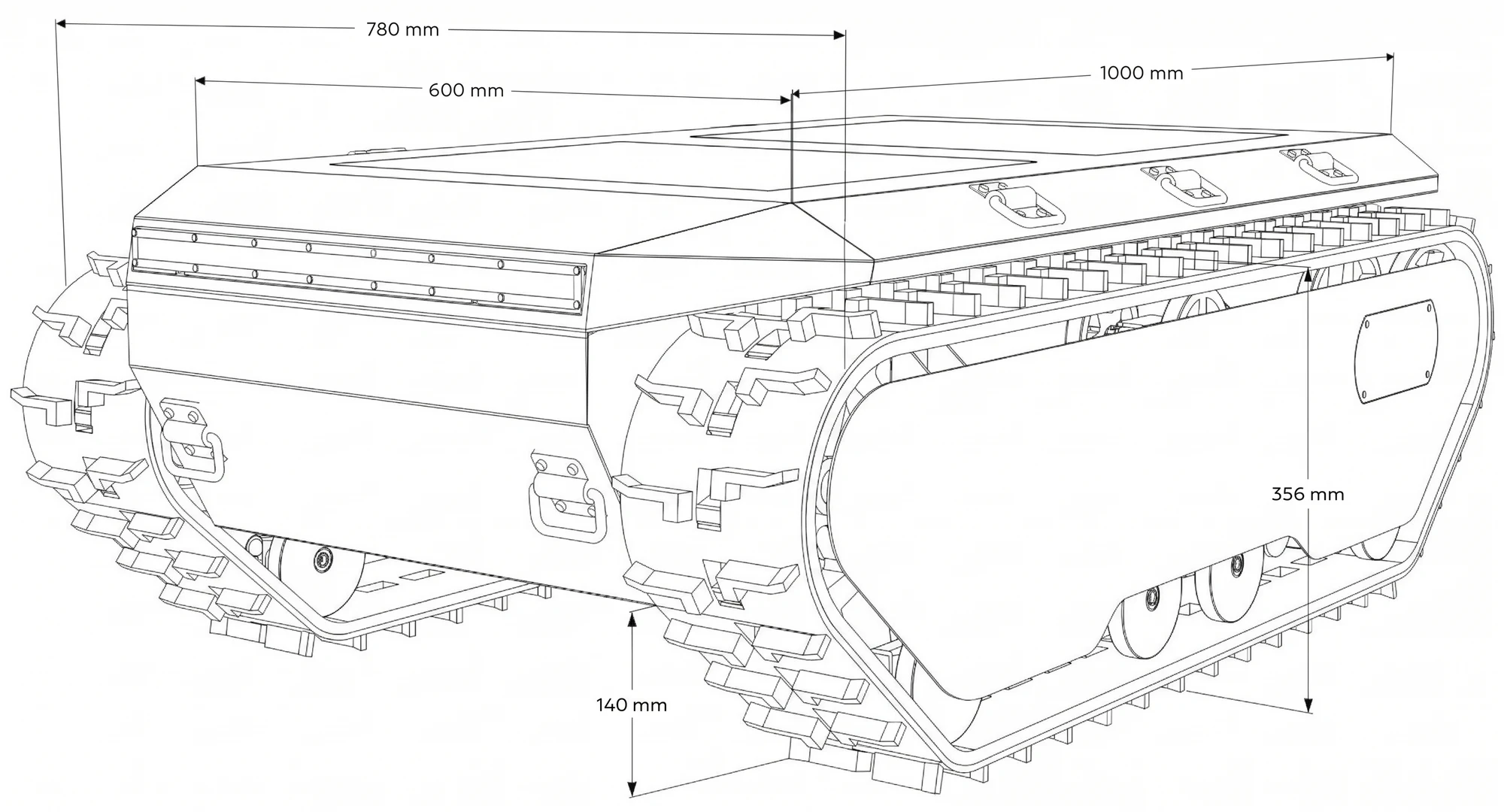 MINITHOR — dimensioned technical drawing